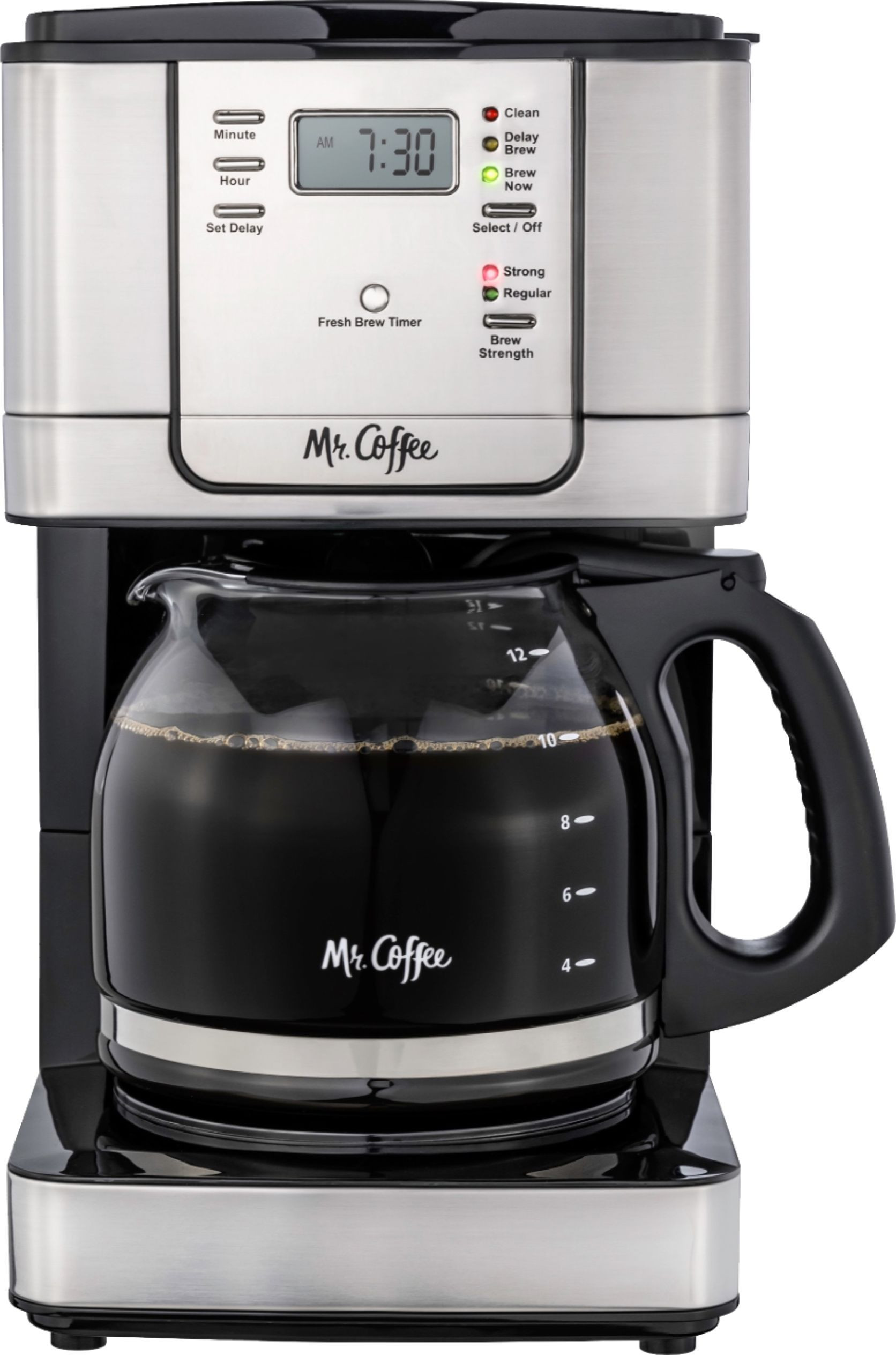 Mr. Coffee 12-Cup Coffee Maker with Strong Brew Selector Stainless Steel 2131084 - Best Buy | Best Buy U.S.