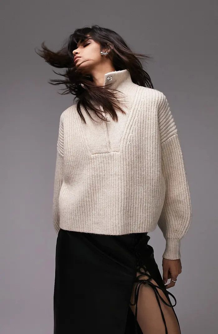 Stand Collar Sweater | Beige Sweater Sweaters | Spring 2023 Outfits | Work Wear Style | Nordstrom