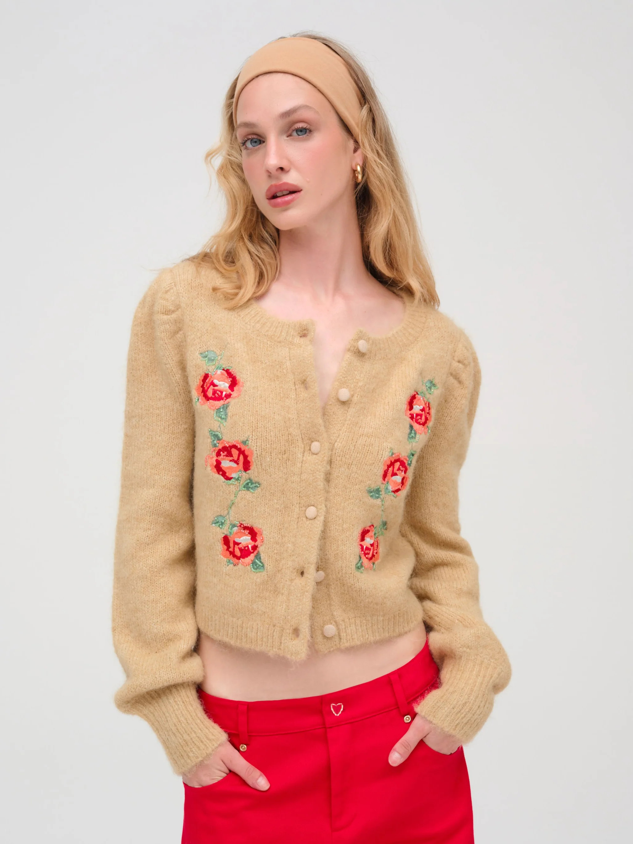 Grans Beaded Knit Cardigan | For Love & Lemons