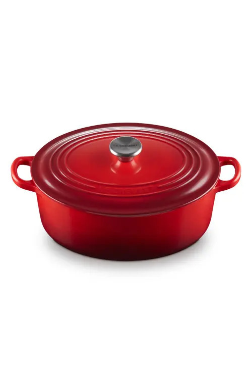 Le Creuset Traditional 4.5-Quart Enamel Cast Iron Oval Dutch Oven in Cerise at Nordstrom | Nordstrom