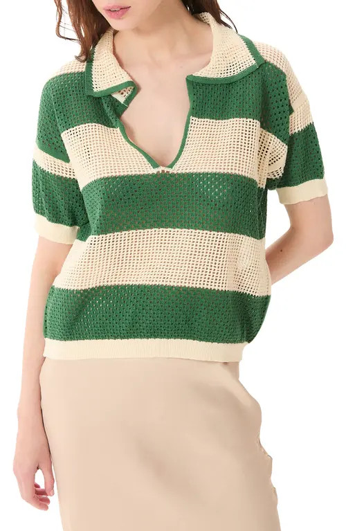 Chios Open Stitch Polo Top | Nordstrom