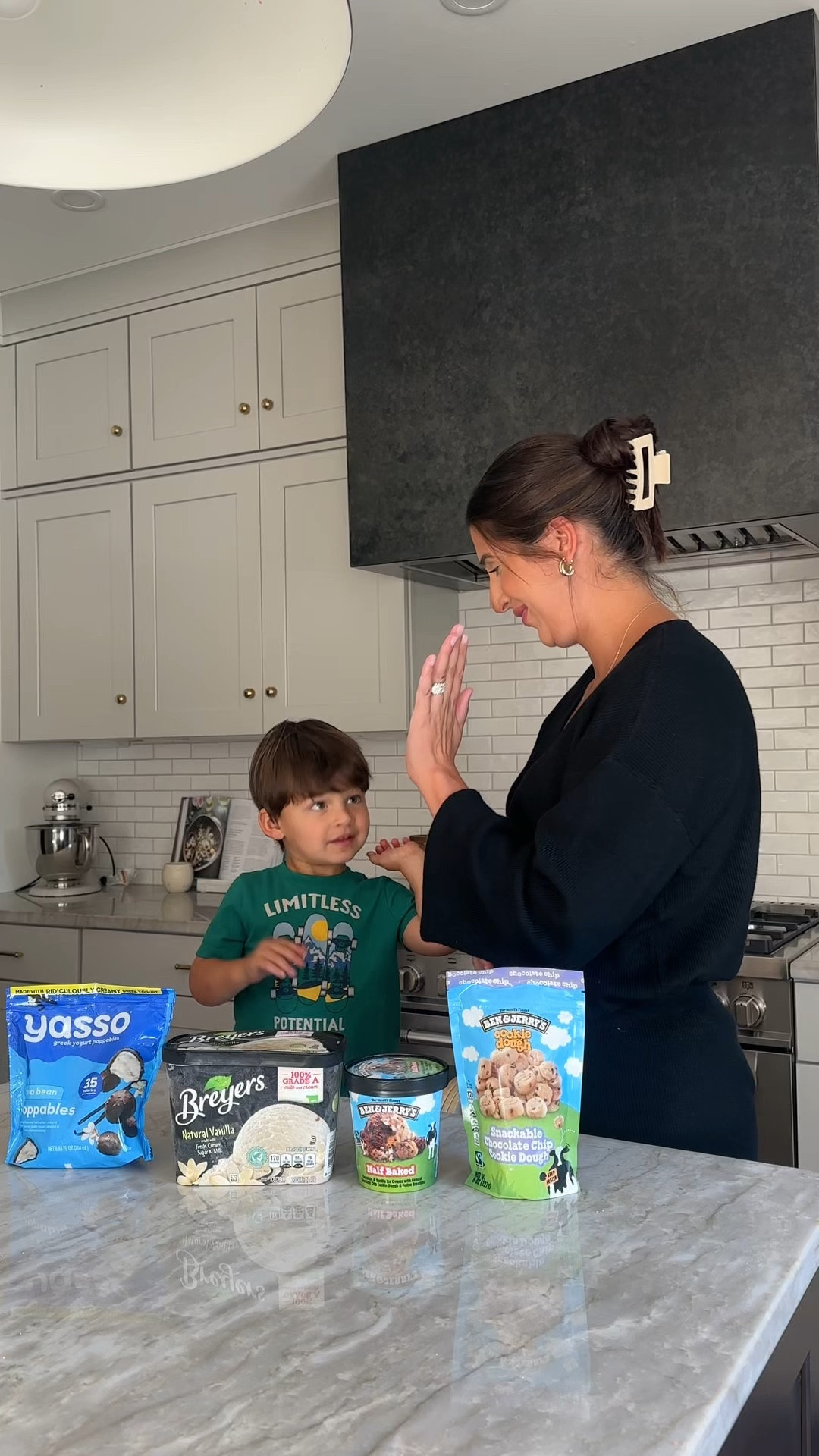 #ad Winter fun with Jackson! We are making ice cream snowmen for a fun (and tasty) winter activity, using @benandjerrys @breyers and @yasso from @target. We had a blast doing this! #Winter #Snowman #IceCreamSnowmanChallenge #target #targetpartner



#LTKHoliday #LTKFamily