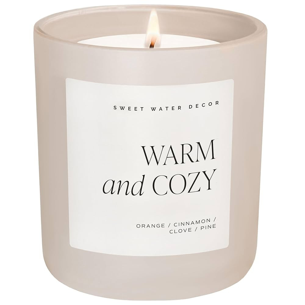 Sweet Water Decor Warm and Cozy Soy Candle - Orange, Cinnamon, Clove, and Pine Scented Candle for... | Amazon (US)