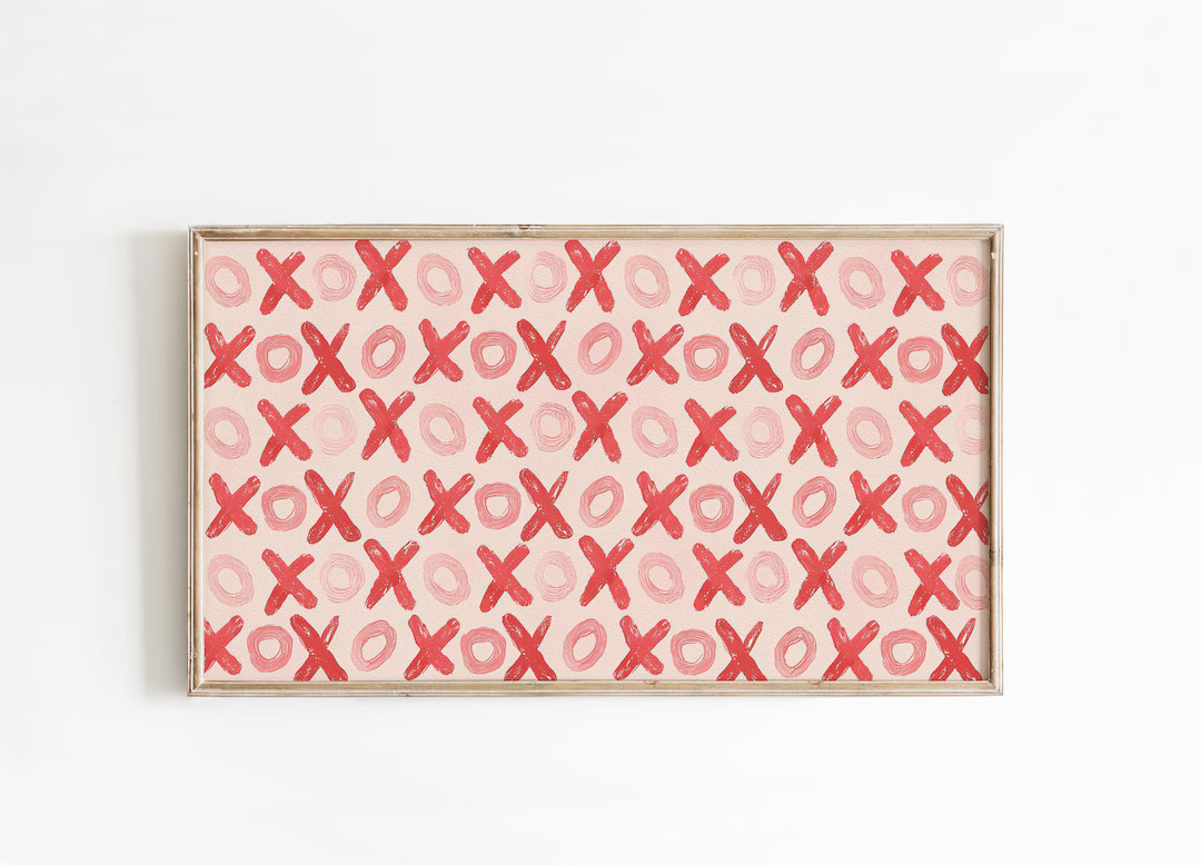 Frame Tv Art Valentines Day, XOXO Abstract Pink Art - Etsy | Etsy (US)