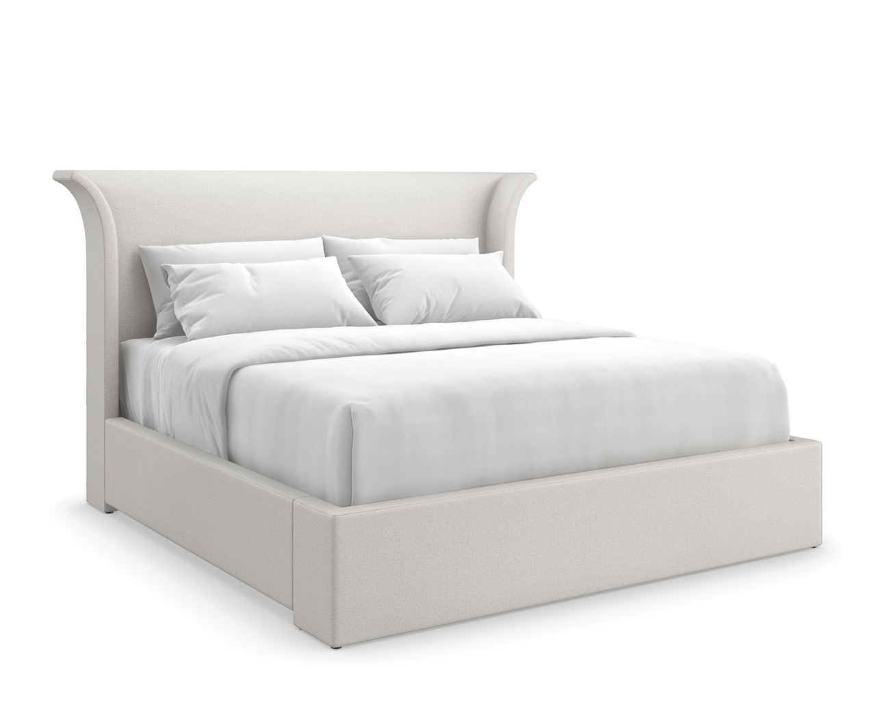 Beauty Sleep Queen Upholstered Bed In White | 1stopbedrooms