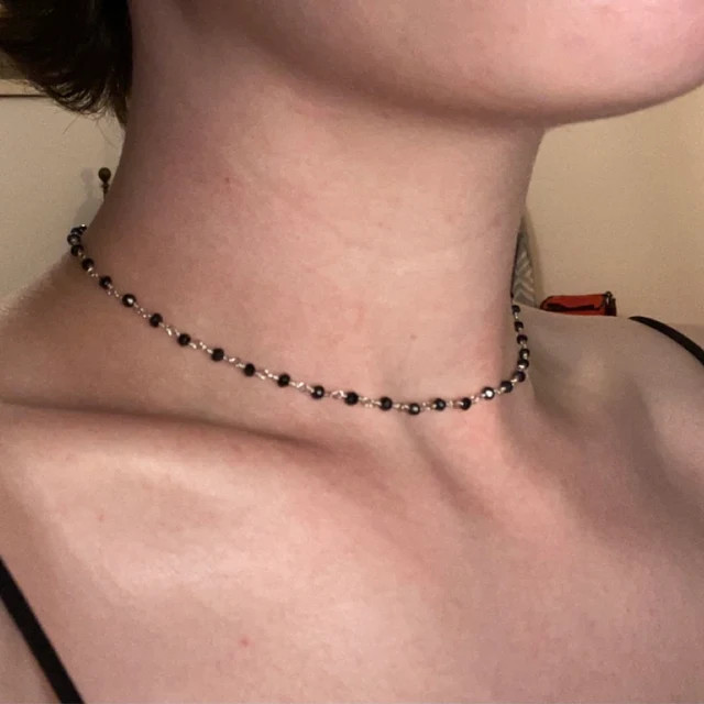 Black Onyx Choker Necklace, Wire Wrapped Choker, Dainty Beaded Choker Necklace, Gemstone Choker n... | Etsy (US)