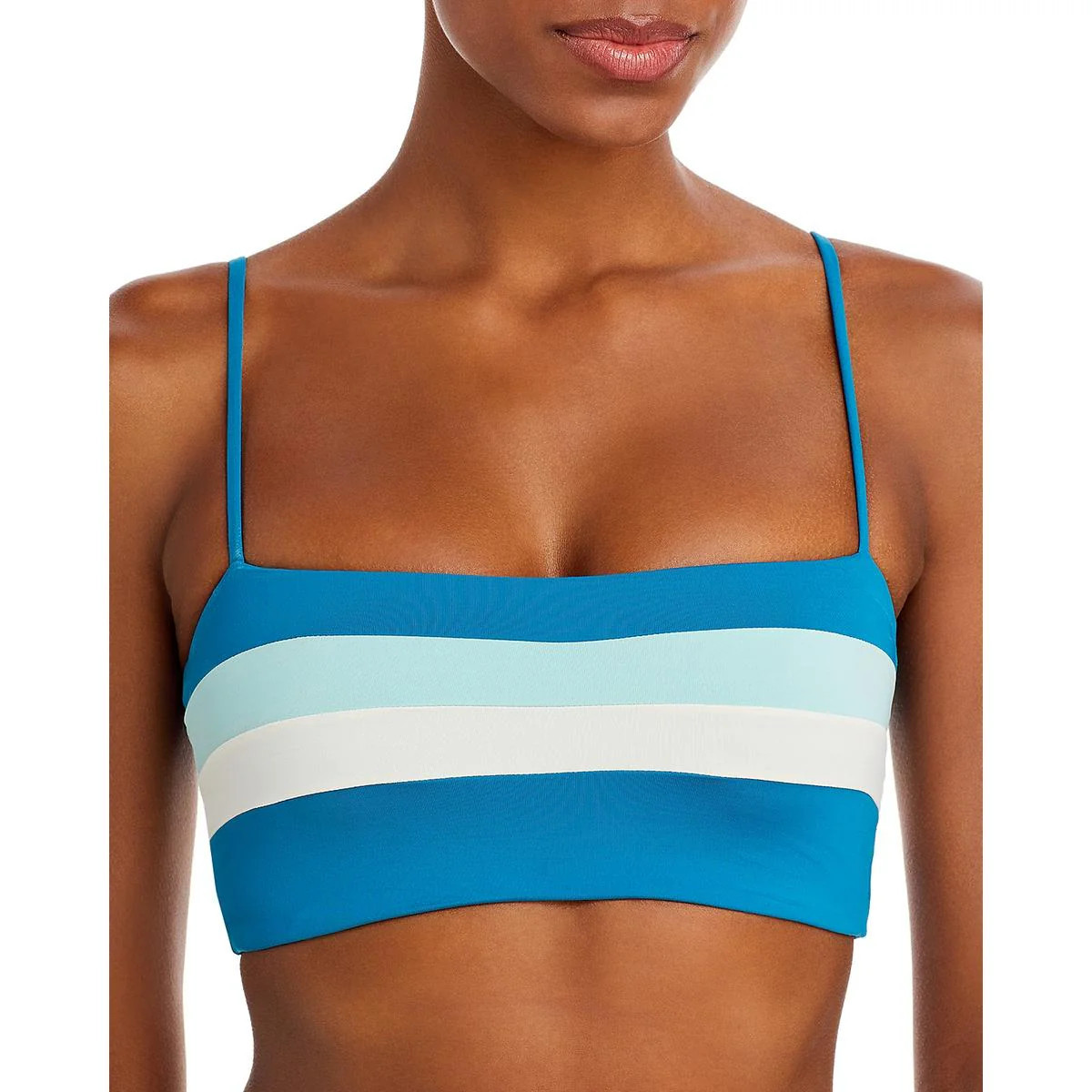 Rebel Womens Stripe Square Neck Bikini Swim Top | Shop Simon