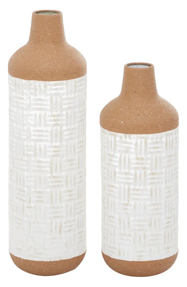 GINGER BIRCH STUDIO White Bohemian Vase - Set of 2 | Nordstromrack | Nordstrom Rack