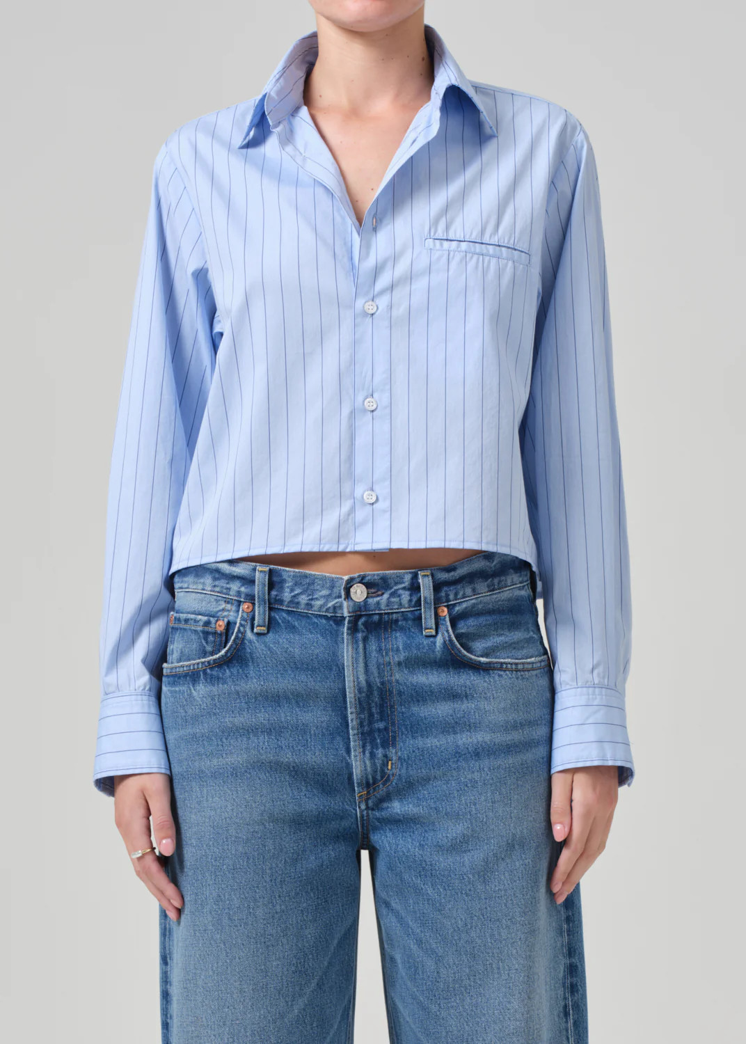 Fino Cropped Shirt in Ellis Stripe | Citizens of Humanity