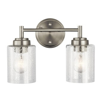 Kichler Winslow 2-Light Nickel Transitional Vanity Light | Lowe's