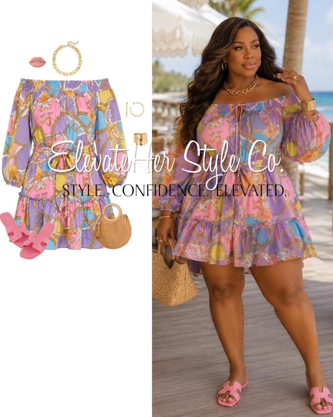 Let a colorful print be the star of your outfit. Pair it with neutral or coordinating accessories to keep the look balanced, and define your waist with the self-tie belt for a flattering silhouette. This is an easy throw-on-and-go look that still feels polished.

#LTKPlusSize #LTKootd #LTKMidsize