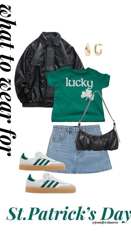 What to wear for St.Patrick’s Day  💚 

Amazon fashion, Amazon finds, what to wear, sambas, black leather jacket, denim skirt, st.patrick’s day, Amazon style, found it on Amazon 

#LTKfindsunder50 #LTKsalealert #LTKfindsunder100