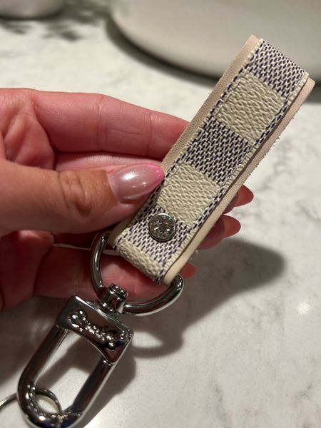 This key fob from Sparkl bands is FAB! Upcycled Louis Vuitton ! Use my code ALLEY10 ! 