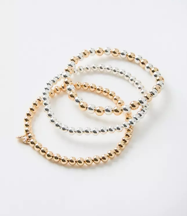 Mixed Metal Stretch Bracelet | LOFT