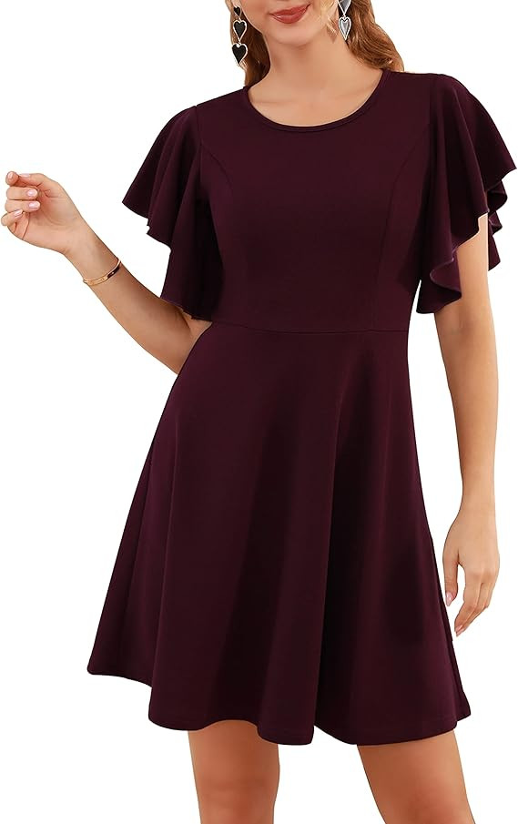 Aphratti Women's Cute Fit and Flare Skater Cocktail Party Flowy Summer Dress | Amazon (US)
