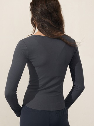 Signature Rib Square Neck Top | Athleta