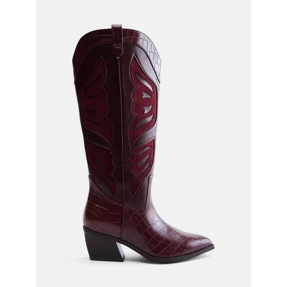 Madden NYC Women's Faux Leather Croco Butterfly Boots | Walmart (US)