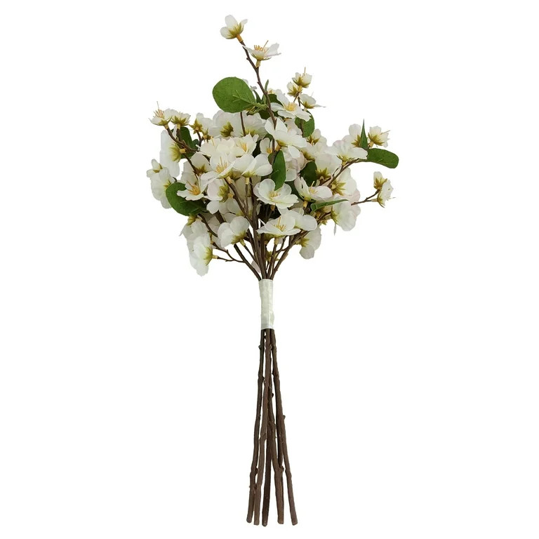 Mainstays 17in Indoor Artificial Peach Blossom Bundle, Peach Color, Artificial Flower, Blossom Fl... | Walmart (US)