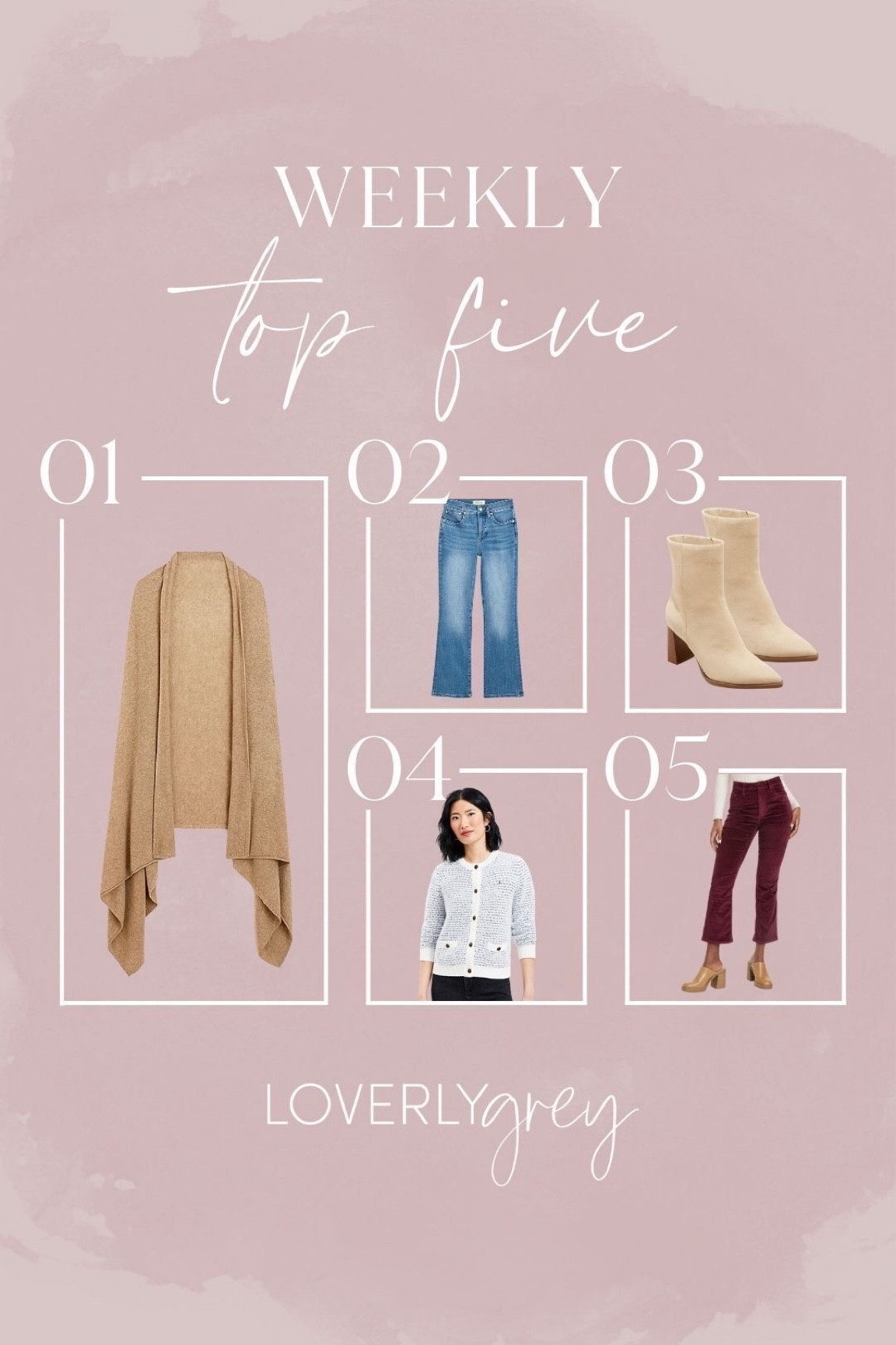 Loverly Grey weekly top 5! The best cashmere wrap from J. Crew perfect for fall. Madewell kick out crop jeans for everyday wear. Target dress boots great for a fall workwear look. Marled tweed sweater from Loft that can easily be dressed up or down. Target corduroy boot cut jeans in the best color for fall! 

#LTKstyletip #LTKSeasonal #LTKworkwear