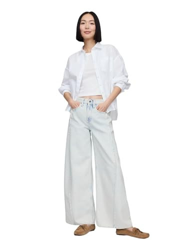 GAP Women's Baggy Denim Jean, Light Wash, 33REG | Amazon (US)