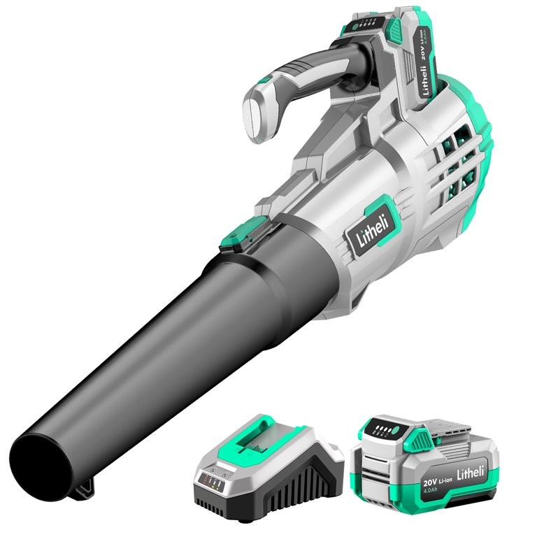 Litheli 20V Cordless Leaf Blower 350CFM 2-Speed Turbine Electric Blowing Leaf for Lawn Yard Road ... | Walmart (US)