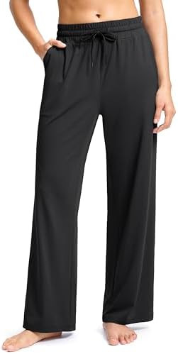 SANTINY Women's Soft Sweatpants Lightweight Yoga Lounge Casual Pants Stretch Open Bottom Sweat Pa... | Amazon (US)