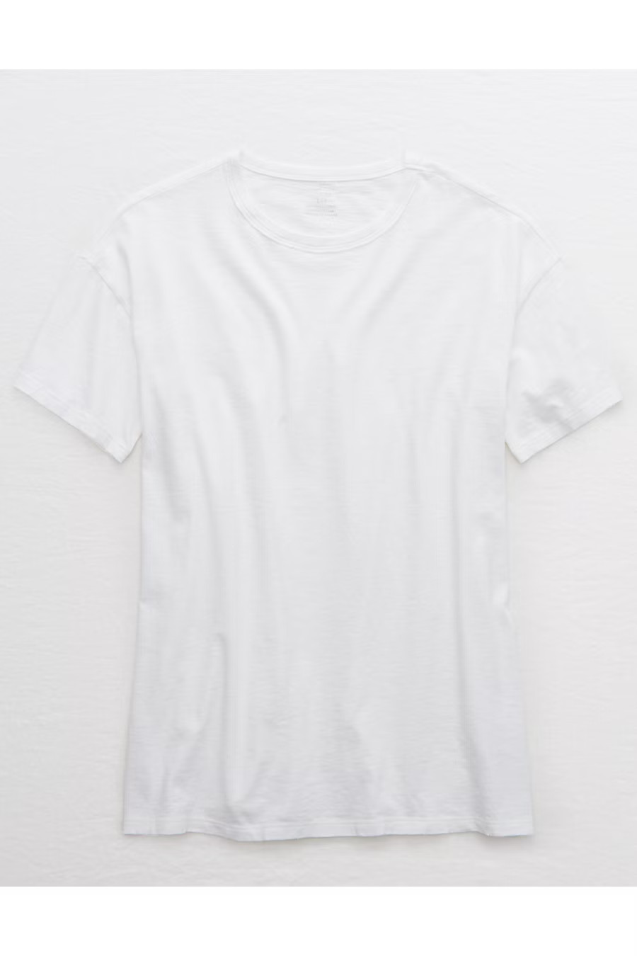 Aerie Boyfriend Distressed Oversized T-Shirt Women's White XS | American Eagle Outfitters (US & CA)