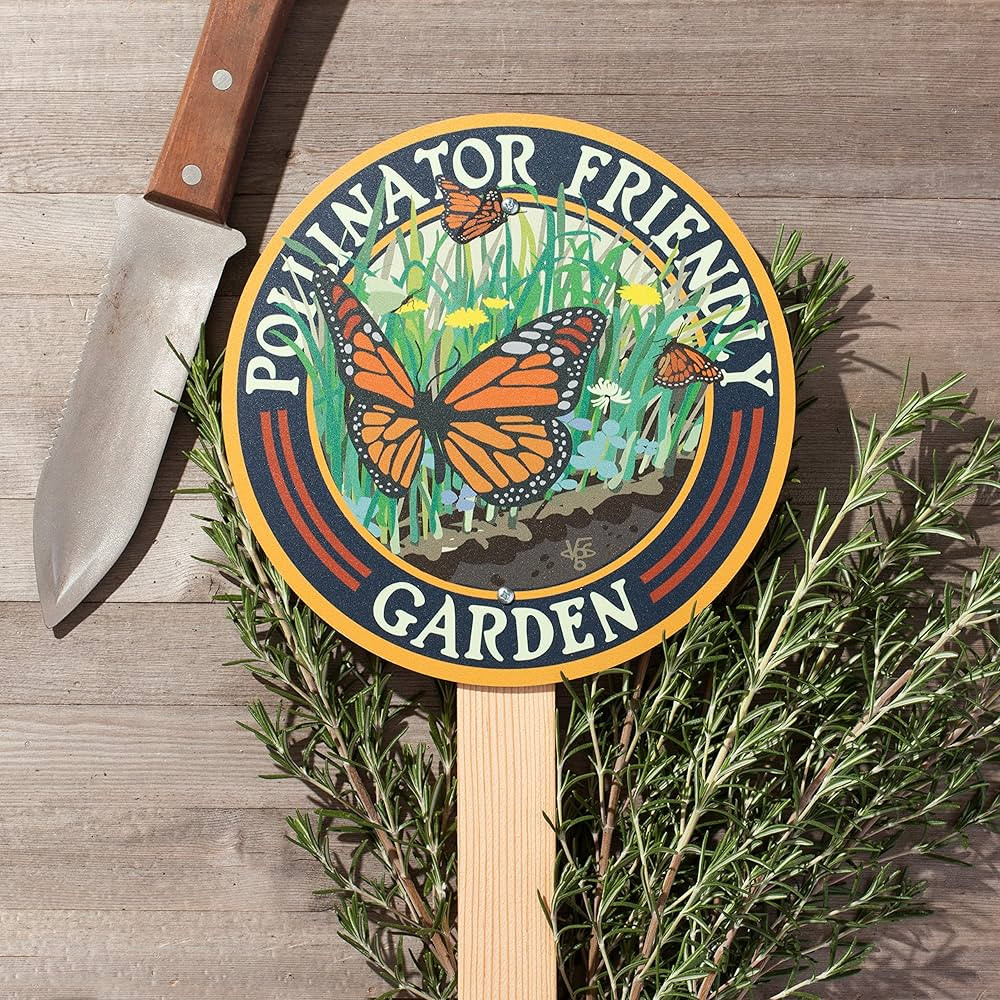 Pollinator Friendly Butterfly - Garden Sign | Amazon (US)