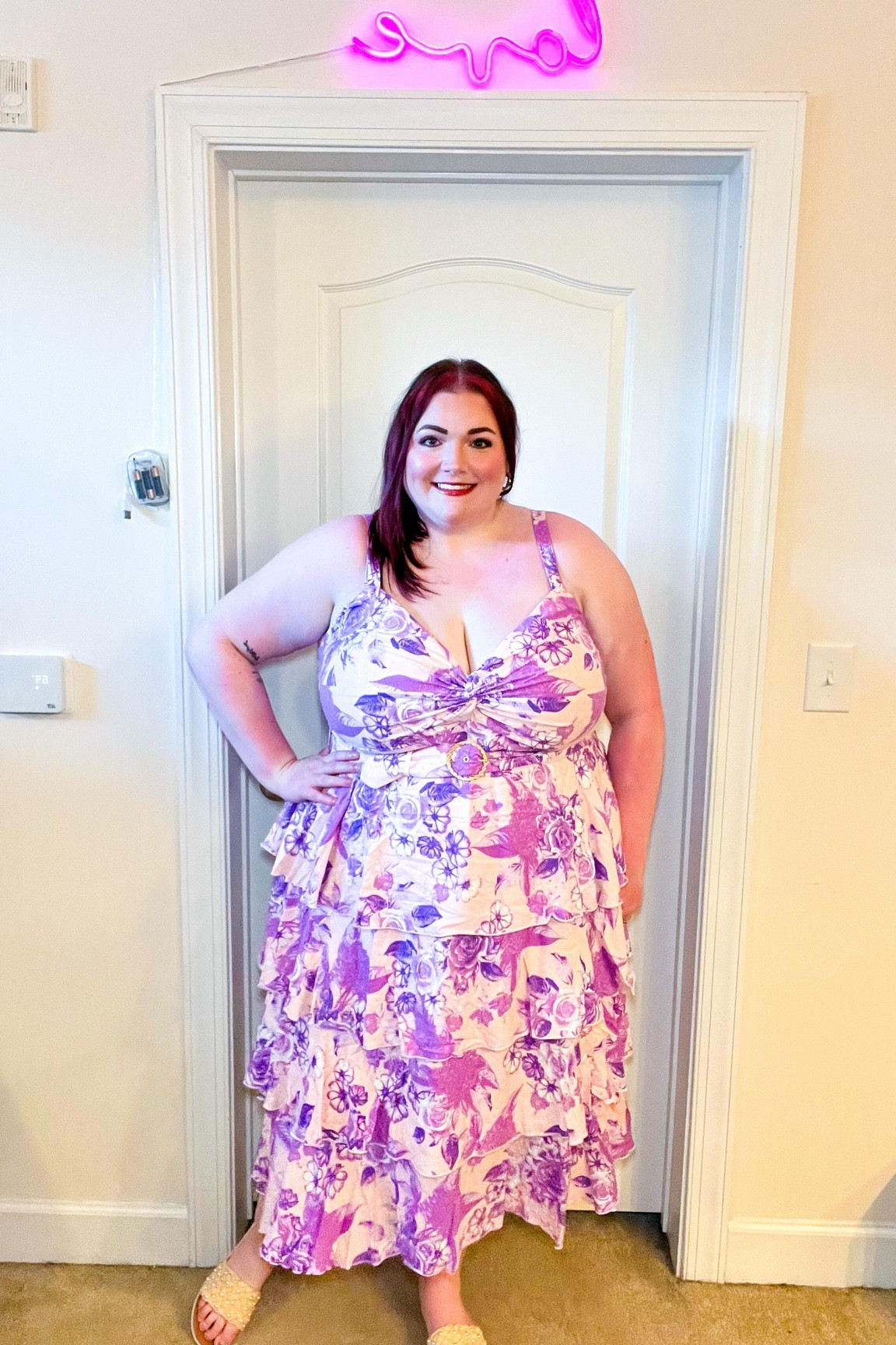 Dressed like a daydream, dipped in Purple Haze 💟

This floral dress has me twirling through life in shades of lavender 🪻thanks to @citychicofficial @citychicusa 

The different shades of purple, a few hints of pink, floral fabric, & the ruffle details make this the ultimate girly dress! 🤩 The tiered ruffles bring this dress so much flare & femininity! Can you imagine twirling your way in a flower field or on a dance floor in this dress?! 👗 Definitely a touch of princess vibes in my opinion! 👑 And the touch of gold on the belt buckle ✨ is chefs kiss 🤌🏻 to tie everything together! 

#citychic #citychiconline #citychicusa #ccworldofcurves #avenueplus #aveplus #plussizedresses #plussizedress #plussizefashion #dressoftheday #tieredruffledress #floraldress #purpleaesthetic #gifted

#LTKShoeCrush #LTKPlusSize #LTKSeasonal