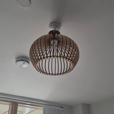 LOCAALI Modern Scandinavian Style Ceiling Mount Wood Pendant Lighting Lamp Shade With E26/27 Base... | Etsy (US)