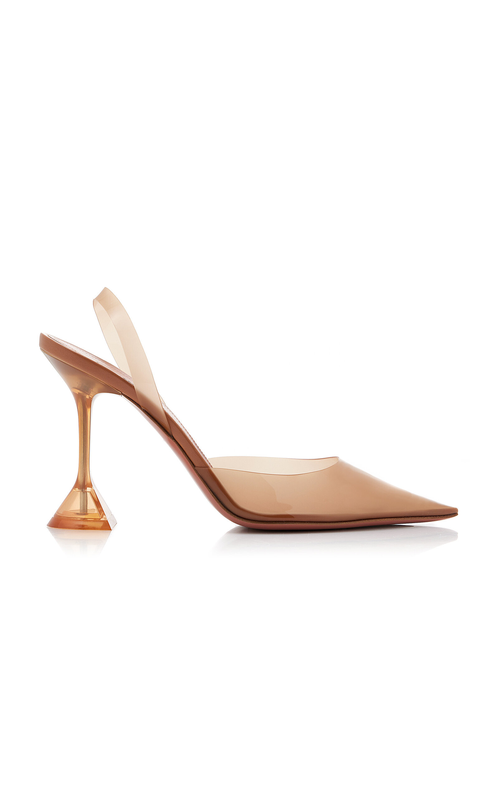 Amina Muaddi - Holli PVC Slingback Pumps - Nude - IT 35 - Moda Operandi | Moda Operandi (Global)