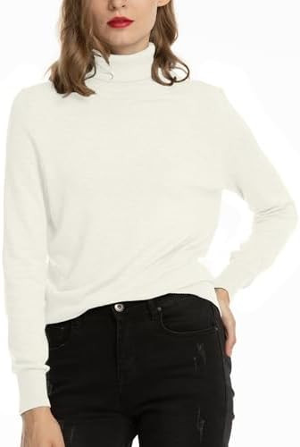 Women's Casual Long Sleeve Turtleneck Sweater Lightweight Knit Pullover Jumper Tops for Fall Wint... | Amazon (CA)