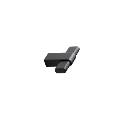 Metal and Black Lacquered Oak "Crossing" 1-15/16" Wood T-Knob | Wayfair North America
