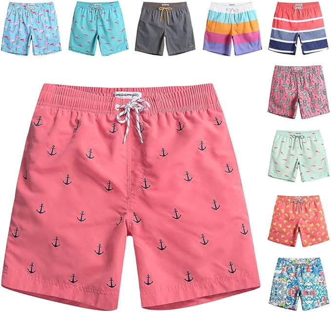 maamgic Mens Swim Trunks Quick Dry Swim Shorts with Mesh Lining Funny Swimwear Bathing Suits | Amazon (US)
