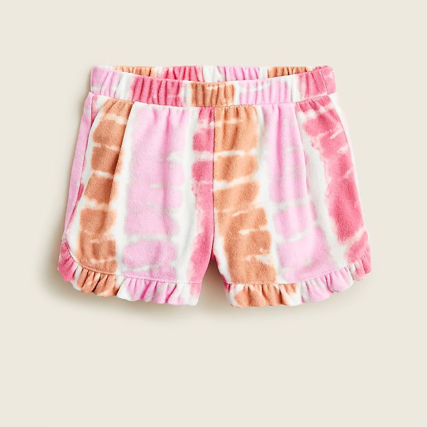 Girls' ruffle-trim short in towel terryItem BG176 
 
 
 
 
 There are no reviews for this product... | J.Crew US