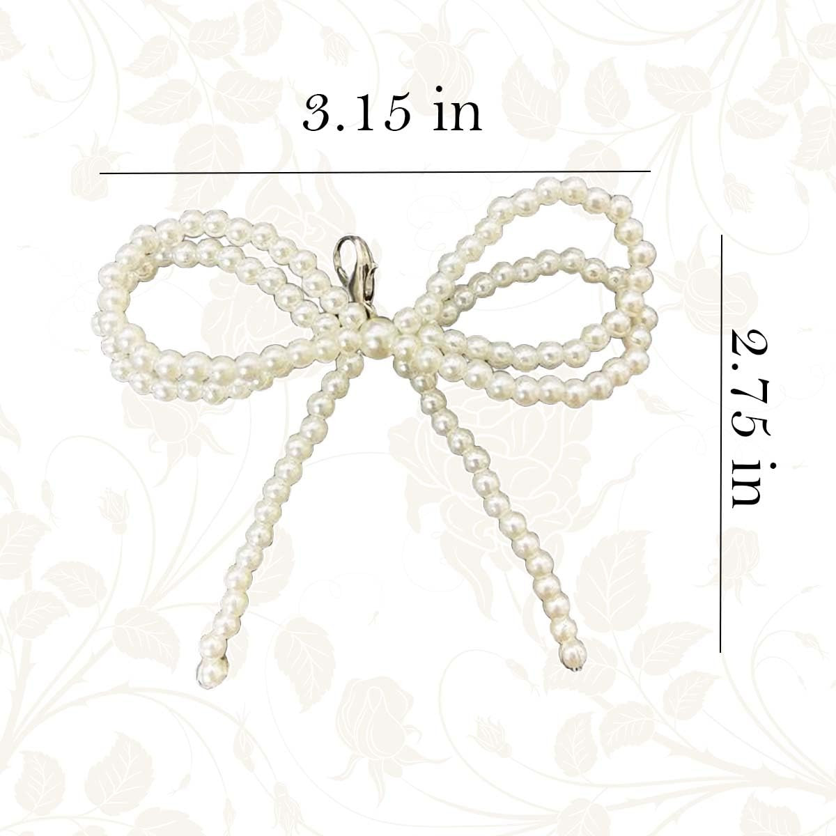 2 pcs Pearls Bowknot Shoe Decoration Charms for Sneakers Dress Shoes Elegant Buckle Pearl Beaded ... | Amazon (US)