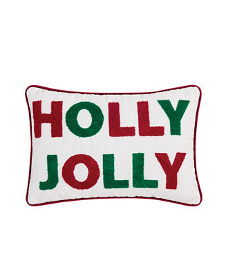 Truly Soft Holly Jolly Decorative Pillow, 12" x 20" - Macy's | Macy's