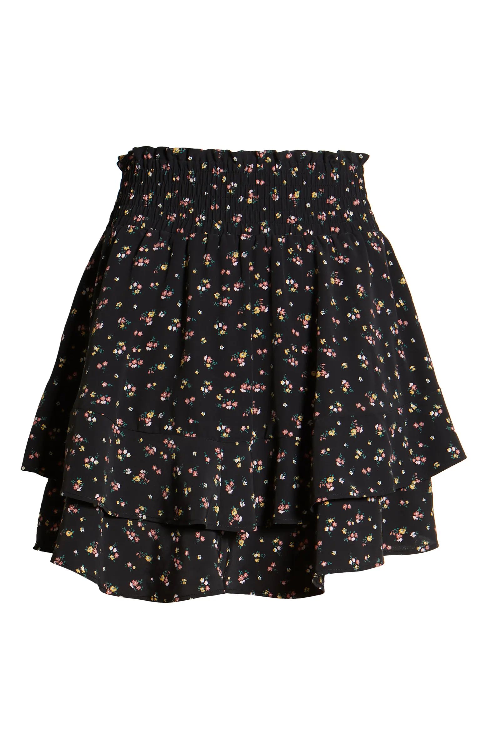 Print Tiered Miniskirt | Nordstrom