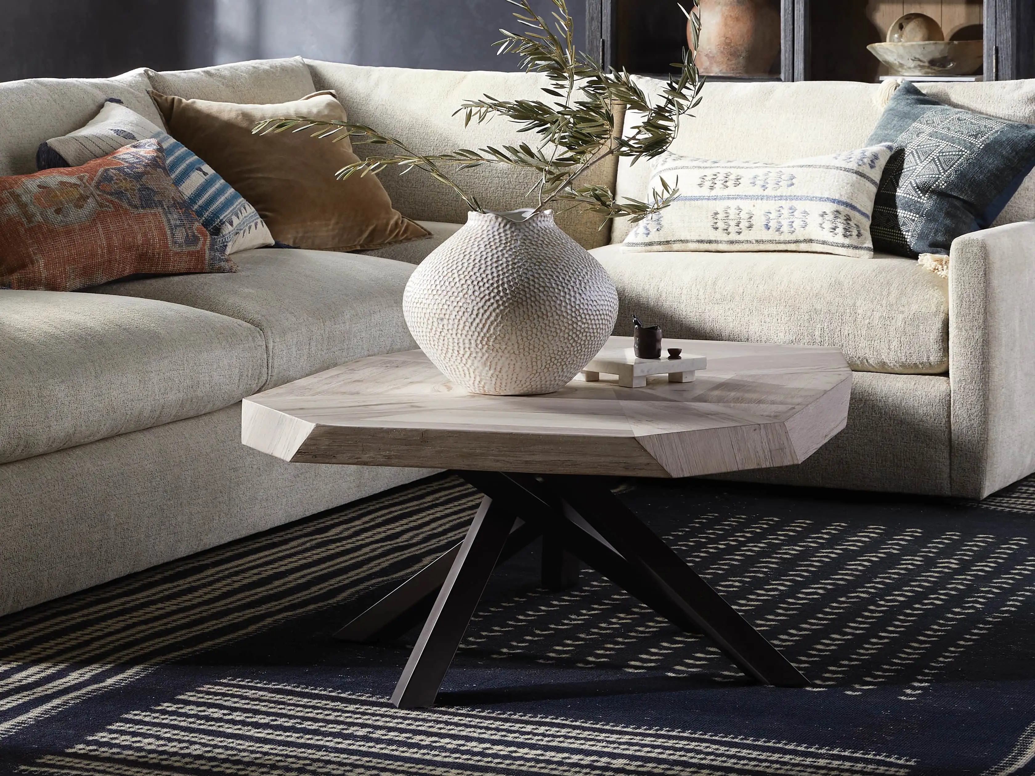 Eva Large Round Vase in Cream | Arhaus