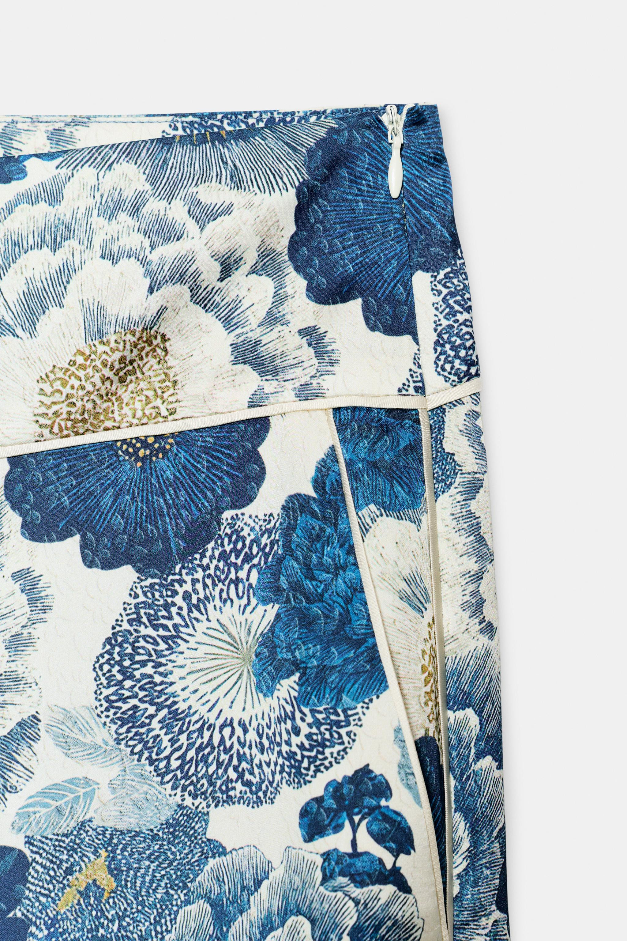 ZW COLLECTION FLORAL PANTS | Zara US