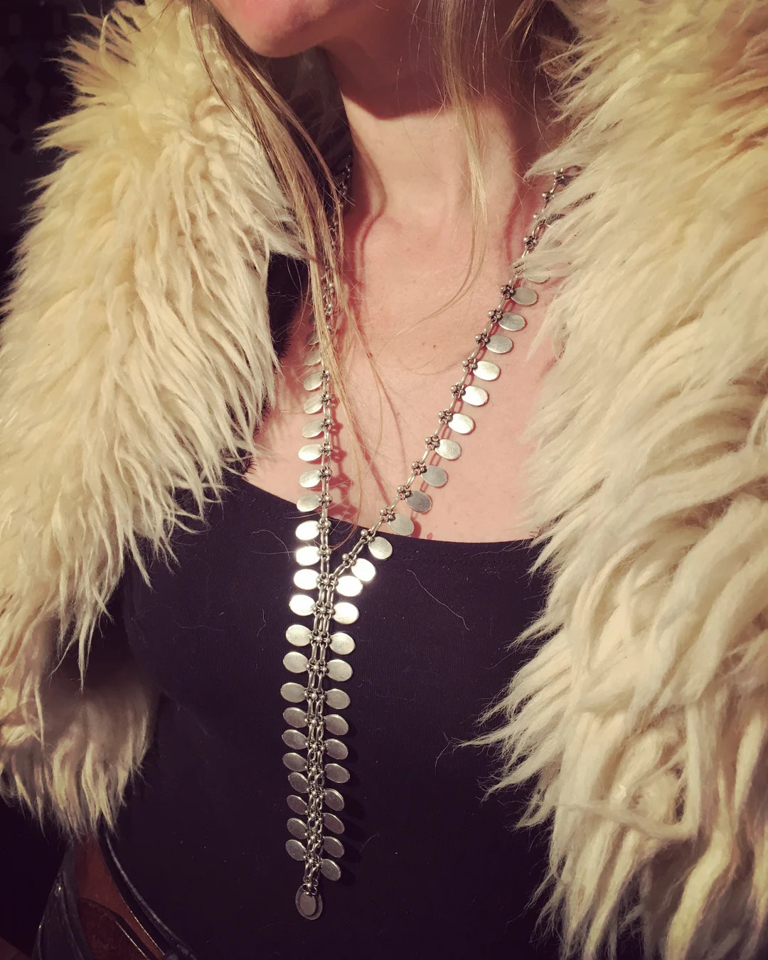 Fashion Long Lariat Necklace With Plain Tribal Round Beads - Etsy | Etsy (US)