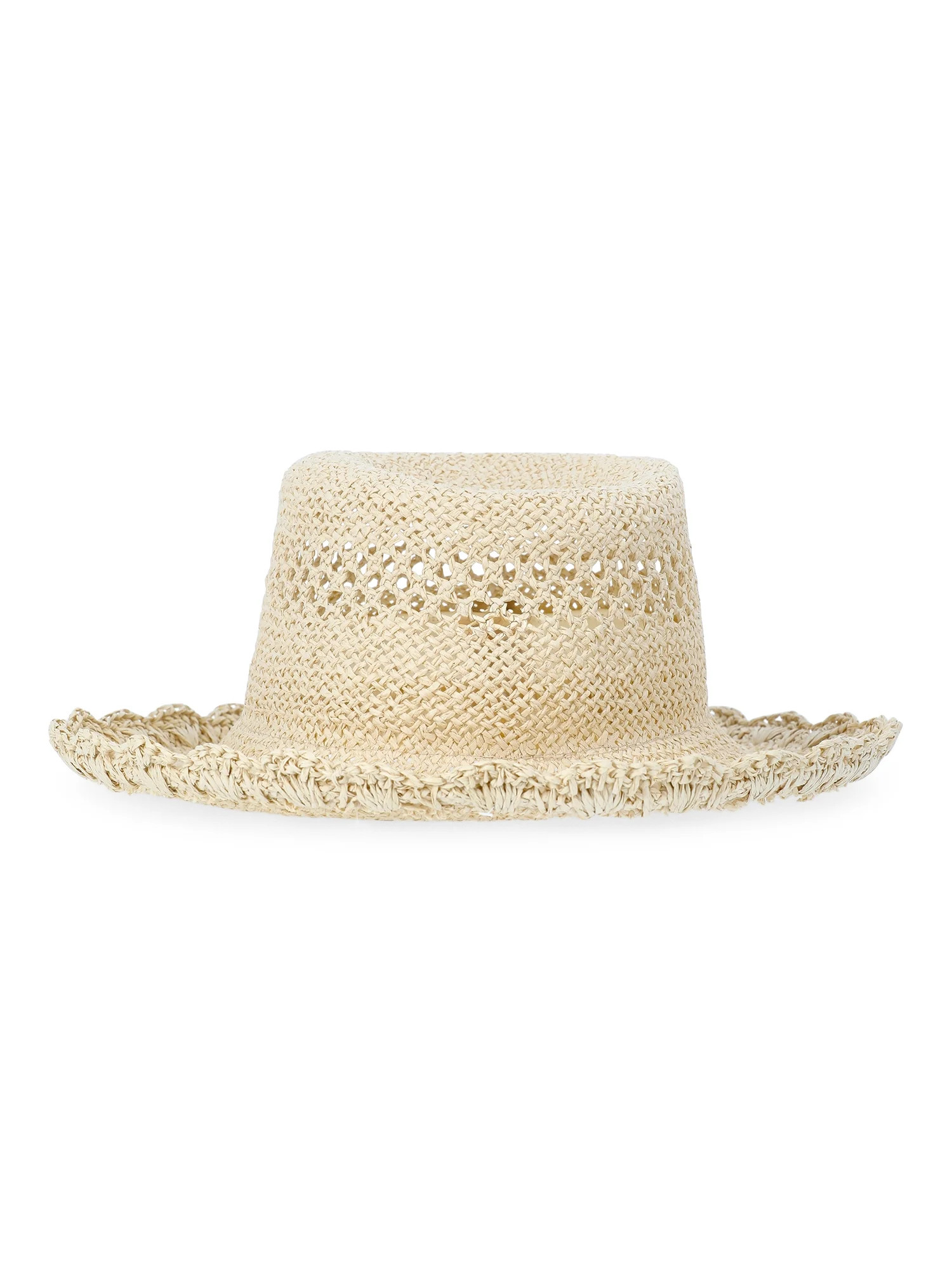 Time and Tru Women’s Handmade Paper Straw Bucket Hat, One Size | Walmart (US)