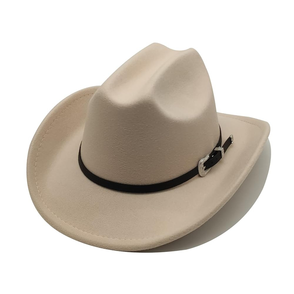 Kids Cowboy Hat for Girls Boys Western Cowgirl Hat with Buckle Belt Unisex Wide Brim Fedora Hat D... | Amazon (US)