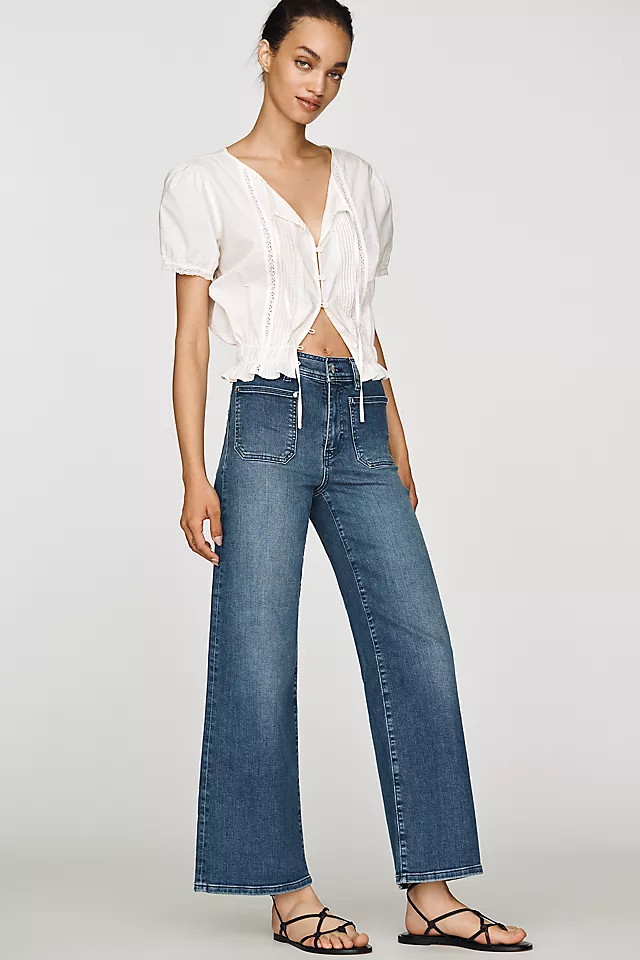 Le Slim Palazzo High-Rise Cropped Wide-Leg Jeans | Anthropologie (US)