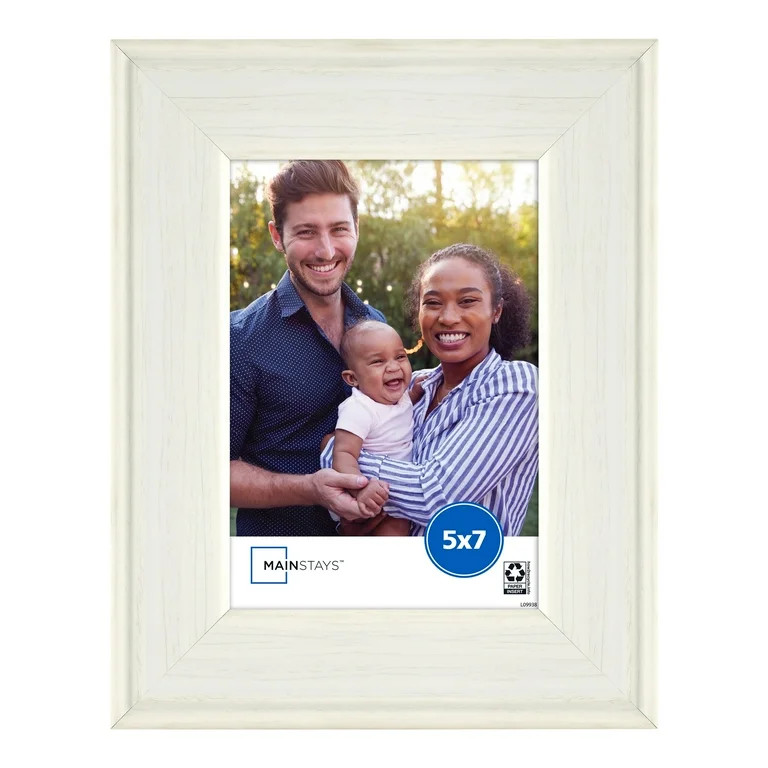 Mainstays 5"x7" Rustic White Picture Frame | Walmart (US)