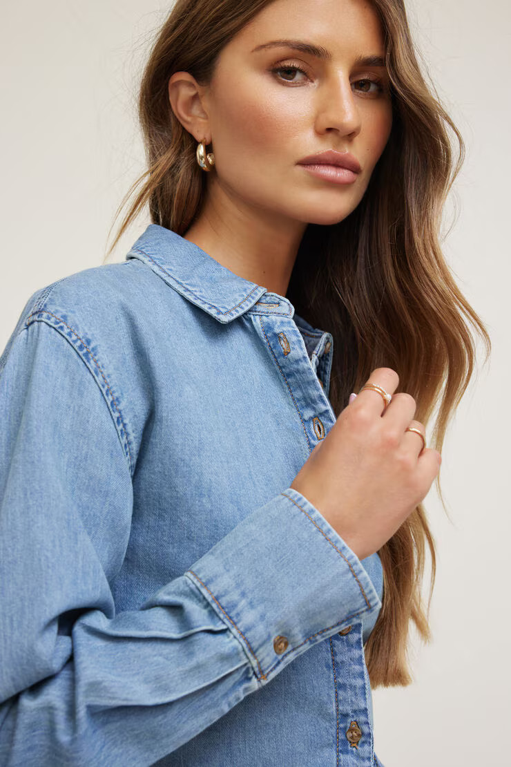 Long Sleeve Shirt With Smocking | Dynamite Clothing