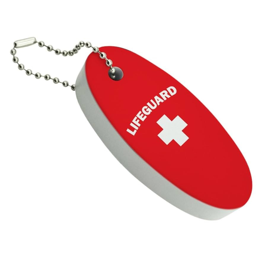 GRAPHICS & MORE Lifeguard Red and White Floating Keychain Oval Foam Fishing Boat Buoy Key Float | Amazon (US)