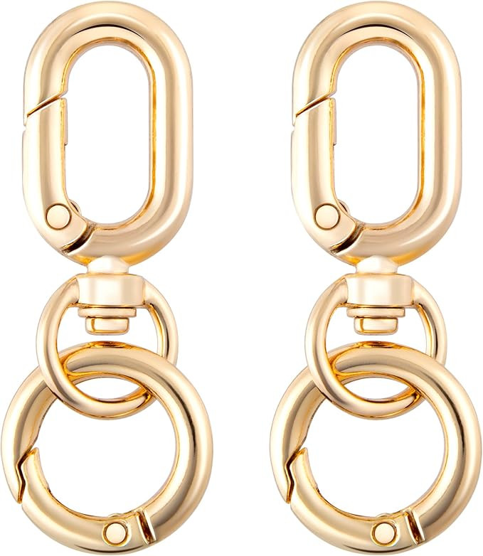 OIIKI 2 Sets Double Opening Swivel Clasp Clips, Metal Swivel Spring Snap Hooks, Key Chain Clip wi... | Amazon (US)