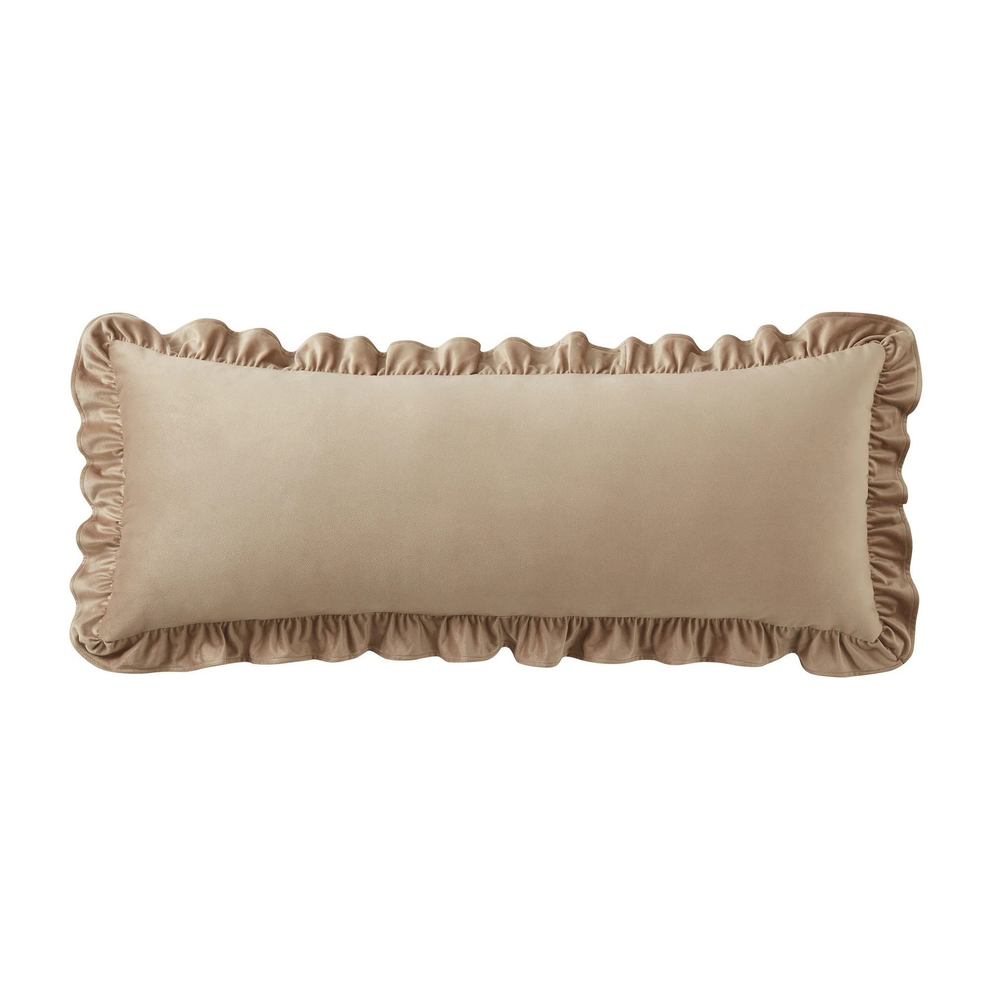 My Texas House 14" x 36" Ginger Ruffle Oversized Lumbar Decorative Pillow | Walmart (US)