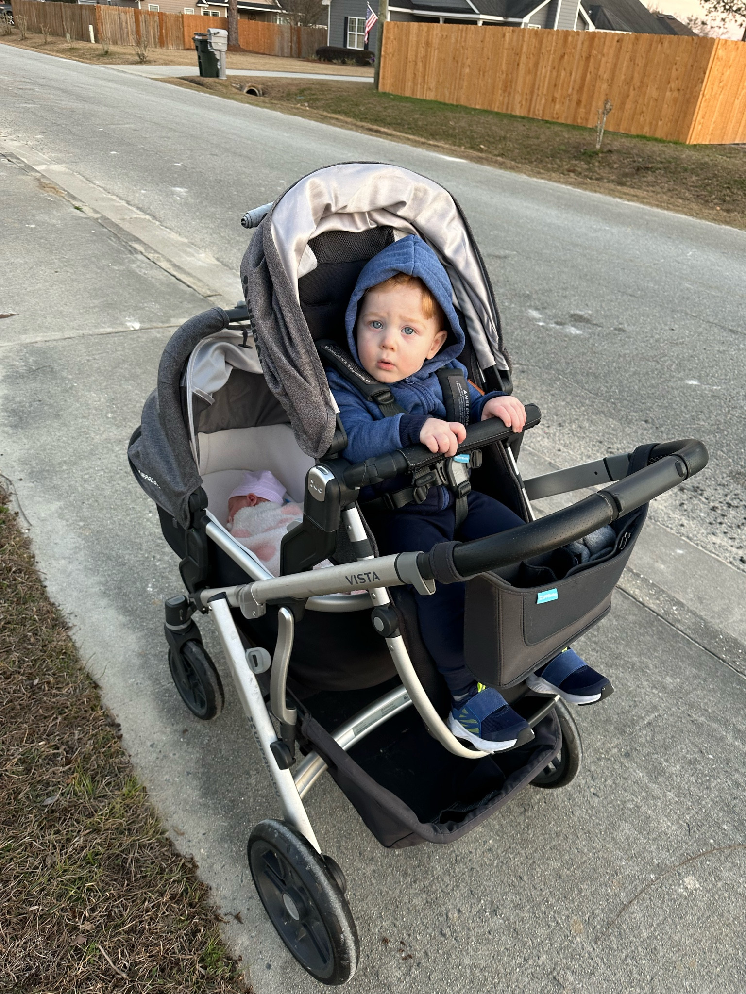 Learning to drive this double stroller is going to take some practice!

#LTKfamily #LTKbaby #LTKkids